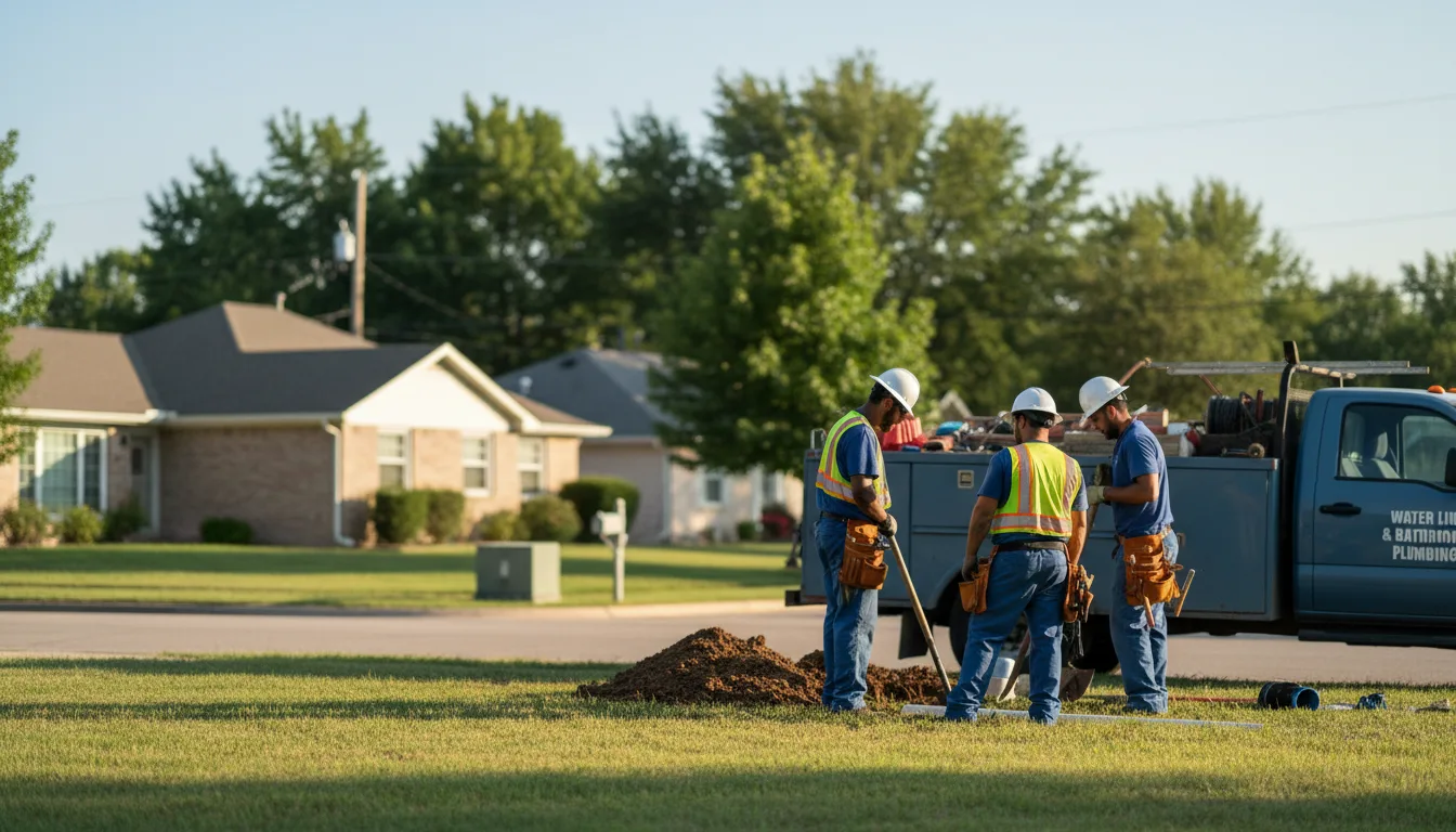 Residential water line and bathroom plumbing service in Hampton, TN